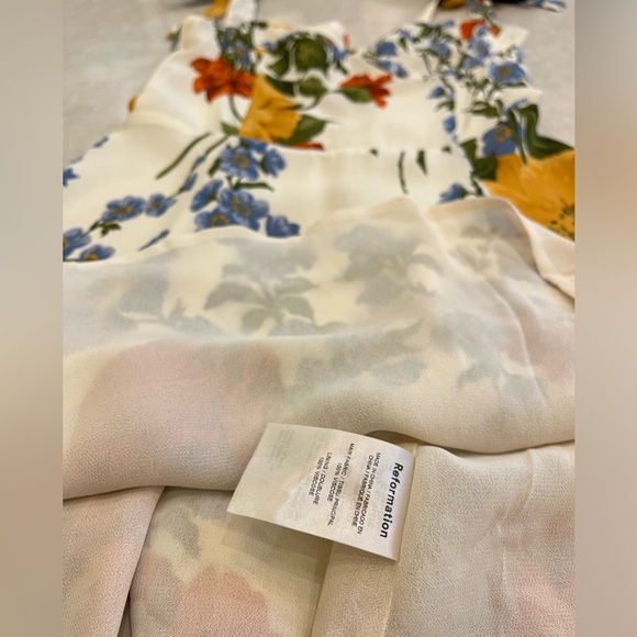REFORMATION Niara floral-print Crepe Mini Dress In Formosa Crepe Size 2 - Picture 13 of 15